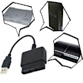 Miniatyrbild 6 av 8: Kontrolladapter Playstation 2 till USB för Playstation 3 och