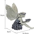 Miniatyrbillede 2 af 7: Have statue af fe i haven - engle statue til haven - kreativ