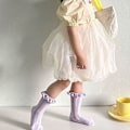 Miniatyrbild 5 av 5: 3 par flickor andningsbara mesh strumpor prinsessa klänning enfärgad S KLB