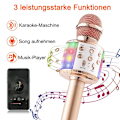 Miniatyrbillede 4 af 8: Karaoke-mikrofon, trådløs Bluetooth-mikrofon til børn, sjove gaver,