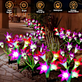Miniatyrbilde 4 av 7: Pakke med 4 Lily Solar Lights, Flerfarget Fargeskiftende Lys, Vanntett KLB