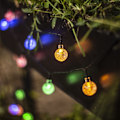 Miniatyrbild 1 av 5: Utomhus solcellslampor, 7M 50 LED solcellslampor vattentäta IP44 bubbla ba