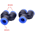 Miniatyrbillede 2 af 5: Way Tee Air Pneumatisk 10stk Y-formet Reducerende Tee Plast Pneumatiske Tee Samlinger til Have Vandrør Højtryks Hurtige Samlinger (Størrelse:PY-4) KLB