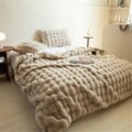 Miniatyrbillede 1 af 2: Letvægts termisk polyester tykt tæppe, blødt, queen size