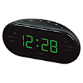 Miniatyrbillede 1 af 5: Ovalt urradio LED-ur (grønt)