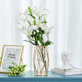 Miniatyrbillede 1 af 7: Gylden pampasgræs vase til blomster, 1 stk. moderne geometrisk