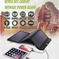 Miniatyrbillede 5 af 5: 20W Foldbar USB 5V Solcelle Panel Bærbar Bærbar Sol Sideholder