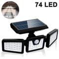 Sollampor för utomhusbruk med rörelsesensor, 74 LED-utomhusbelysning, superljus