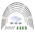 Miniatyrbillede 1 af 5: 18 stk. Net Garden Hoops Kit Havehus Tunnel Drivhus Tunnel Buer til Drivhus Tunnel Have Tunnel Støtteramme (2x6m) KLB