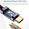 Miniatyrbild 4 av 5: USB-C till 3,5 mm hörlursadapter (2-pack), USB grå