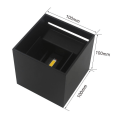 Miniatyrbillede 3 af 5: 12W LED væglampe med justerbar strålevinkel Vandtæt design IP65 Varm hvid Sort LED væglampe