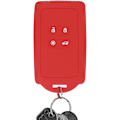 Pikkukuva 3 / 5: Auton avaimen lisävaruste, joka on yhteensopiva Renault Smart Key 4-painikkeen kanssa (vain Keyless Go) - Punainen pehmeä silikonikotelo avaimenpidikkeellä