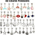 Miniatyrbillede 3 af 5: Fødselsdagssmykker DIY Charms Kreativt Håndværk Lav Charm Perler KLB