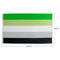 Miniatyrbillede 6 af 8: 90*150cm No Romantik Flag - Farvefast - Canvas Header og Dobbelt