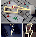 Miniatyrbilde 7 av 7: LED-blinkende neonskilt neonskilt lamper blinkende neonlys varm hvit