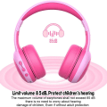 Miniatyrbilde 3 av 7: Bluetooth-headset for barn med mikrofoner rosa