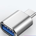 Miniatyrbilde 1 av 3: Type C til USB-adapter, USB C til USB 3.0-adapter, aluminium sølv