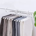 Miniatyrbillede 4 af 4: Foldbare bukseophæng, 2 stk., 5 i 1 bukseophæng, pladsbesparende, lavet af plast og rustfrit stål