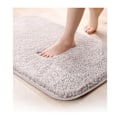 Miniatyrbillede 3 af 5: Ekstra tyk absorberende skridsikker bademåtte i mikrofiber til badeværelse, kaffe 50x80cm KLB