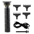 Miniatyrbilde 1 av 5: Trådløs skjeggtrimmer og barbermaskin - T-blad hårklipper (svart) KLB