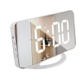 Miniatyrbilde 2 av 7: Multifunksjonell LED-speil Sminke Speil Klokke Skrivebordsklokke Automatisk