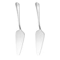 Tårtkniv med spatel, rostfritt stål för tårtor, bakverk och bakelser, silver