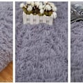 Miniatyrbillede 5 af 5: Rund blød shaggy mikrofiber gulvtæppe, skridsikker gulvmåtte stue tæpper til KLB
