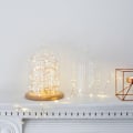 Pikkukuva 7 / 8: 50 LED-mikrovalosarjaa lämpimän valkoinen paristoilla