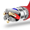 Miniatyrbillede 4 af 5: Multi USB-kabel, GIANAC 3 i 1 opladningskabel nylon multi sort KLB