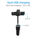 Miniatyrbillede 6 af 8: Bluetooth FM-sender 5V / 2.5A Hurtigoplader 3.0 Auto Auto trådløs MP3-afspiller KLB