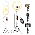 Miniatyrbilde 1 av 5: Ringlys med stativ, Selfie Ringlys med 157 cm Stativ for