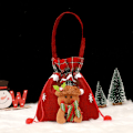 Miniatyrbillede 4 af 5: Pakke med 4 juleposer Xmas gavepose med snøre til slik KLB