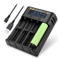 Miniatyrbilde 1 av 7: 18650 batterilader 4 spor for 18650 21700 26650 Lithium AA AAA