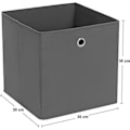 Miniatyrbillede 1 af 5: Grå 30x30x30 cm Pakke med 1 sammenklappelige opbevaringskasser i non-woven stof til legetøj og tøj