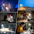 Miniatyrbillede 5 af 5: Skrivebordslampe til børn, skrivebordslampe med penneholder, automatisk farveskift