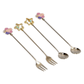 Miniatyrbillede 4 af 8: Japansk 304 rustfrit stål sakura-formet suppeske KLB