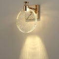 Miniatyrbild 1 av 5: Kristallvägglampa, lyxig nordisk stil inomhusvägglampa, kreativ rund W