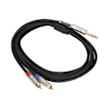 Pikkukuva 7 / 8: 1/4\" TRS - 2 RCA-kaapeli kullattu liitin 6,35 mm KLB