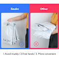 Miniatyrbilde 4 av 5: 100 stk plastfraktposer 25 x 35 cm + 5 cm + 6 cm, «Takk» postpose tote postkonvolutter for emballasje, lagring, shopping - hvit KLB