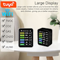 Miniatyrbild 2 av 6: Tuya WiFi 6 i 1 CO2-detektor för koldioxid CO2-mätare CH2O TVOC GAS KLB