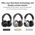 Miniatyrbilde 4 av 8: Aktiv støydempende Bluetooth-hodetelefoner over svart
