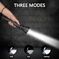 Miniatyrbillede 3 af 5: Ultra kraftig LED-lommelygte, genopladelig lommelygte 90000 lumen XHP70 justerbar zoomable vandtæt USB-lommelygte (inklusive batteri) KLB