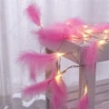 Miniatyrbillede 1 af 4: 2,2 m 20 LED Kunstige Fjerstrenglys Jul