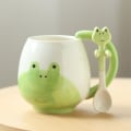 Miniatyrbild 6 av 6: Roliga grod muggar, söta kaffemuggar, keramiska grod muggar med