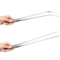 Miniatyrbilde 1 av 5: Pakke med 2 lange 15-tommers rustfrie pinsetter i rustfritt stål,