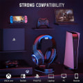 Miniatyrbilde 8 av 8: Headset med mikrofon for PS4 Xbox One, Surround Sound Svart Blå