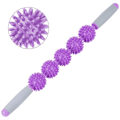 Miniatyrbilde 2 av 8: Fasciemassasjevals for cellulitter, muskelvalsestang, fettfrigivelse, lilla, fem baller
