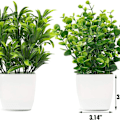 Miniatyrbillede 2 af 6: 2 stk. Kunstige Mini-potteplanter i Plastik