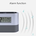 Pikkukuva 5 / 7: Kynäteline LCD-elektroninen kello Toimistonäyttö Lämpötilahälytyskello (Musta)