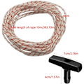 Pikkukuva 2 / 5: Käynnistysnaru Bensiinikäyttöiseen Ruoholeikkuriin, Nylon-kaapeli, 3 Ruoholeikkurin Kahvalla, Ruoholeikkurin Puutarhatyökalut (10 m44 mm) KLB